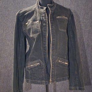 Chico's  black denim Jean jacket